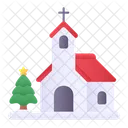 Church Christmas Architecture Icon