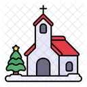 Church Christmas Architecture Icon