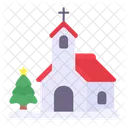 Church Christmas Architecture Icon