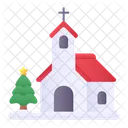 Church Christmas Architecture Icon