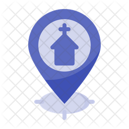 Church Location Icon - Download in Flat Style