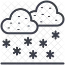 Nuage Chute De Neige Meteo Icône