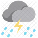 Chuva Trovao Clima Ícone