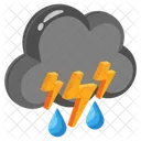 Chuva Tempestade Tempestade Ícone