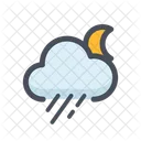 Chuva Noturna Nuvem Chovendo Tempestade Icon