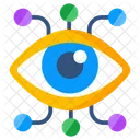 Ojo Cibernetico Monitoreo Cibernetico Red Ocular Icono