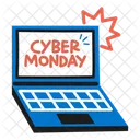 Cyber Monday Portatil Promocion Icono