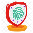 Ciberseguridad Biometria Huella Dactilar Icono