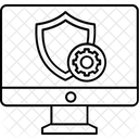 Seguridad Cibernetica Lcd Monitor Icono