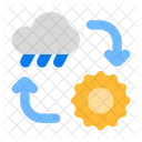 Ciclo ensolarado da chuva  Ícone