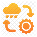 Ciclo ensolarado da chuva  Ícone