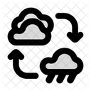 Ciclo de lluvia nublada  Icono