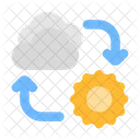 Ciclo ensolarado nublado  Ícone