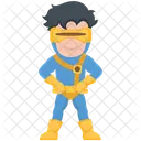 Ciclope Superheroe Personaje De Dibujos Animados Icono