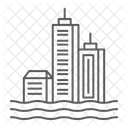 Cidade Inundacao Clima Ícone