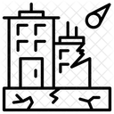Desastre Da Cidade Meteoro Desastre Cometa Ícone