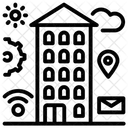 Cidade Inteligente Edificios Negocios Ícone