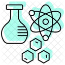 Ciencia Cor Sombra Icone Fino Ícone