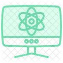 Icone De Linha Duotonica De Ciencia Da Computacao Icon