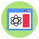 Ciencia En Linea Atomo Particulas Icono