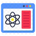 Ciencia En Linea Atomo Particulas Icono