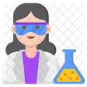 Cientifico Profesiones Mujer Mujer Icono