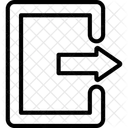 Icono De Flecha De Linea Para Cerrar Sesion Gratis Icon