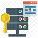 Cifrado De Bases De Datos Clave De Cifrado Seguridad De Bases De Datos Icono