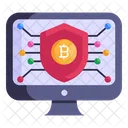 Dinero Digital Proteccion Del Dinero Cifrado De Bitcoins Icono