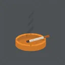 Cigarette With Ashtray Icon