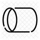 3 D Cilindro Geometria Ícone