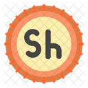 Shiling Kenia Moneda Icono