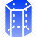 Cilindro Hexagonal Icono