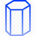 Cilindro Hexagonal Icono