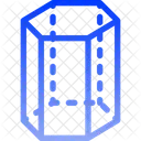 Cilindro Hexagonal Icono