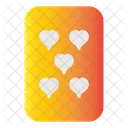 Cinco de corazones  Icono