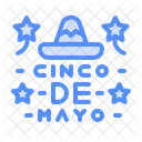 Cinco De Mayo Chapeu Mexicano Festival Ícone