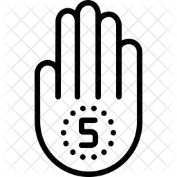 Cinco dedos  Icono