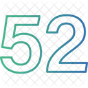Cincuenta Y Dos Numeros Numerico Icono