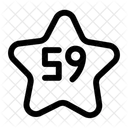 Cincuenta Y Nueve Formas Y Simbolos Numericos Icono