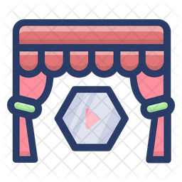 Cinema Icon Of Colored Outline Style Available In Svg Png Eps Ai Icon Fonts