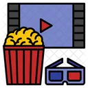 Watching Movie Popcorn Icon
