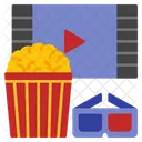 Watching Movie Popcorn Icon