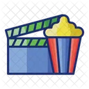 Cinematheatre Popcorn Clapper Icon