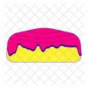 Cinnamon Roll Pink Icing Roll Icon