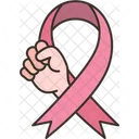 Ribbon Cancer Lucha Icono