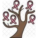 Cinta Arbol Cancer Icono