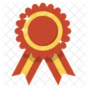 Cinta Roja Premio Insignia Icono