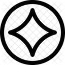 Circle Star Sparkle Icon