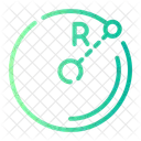 Circle Radius Geometry Icon